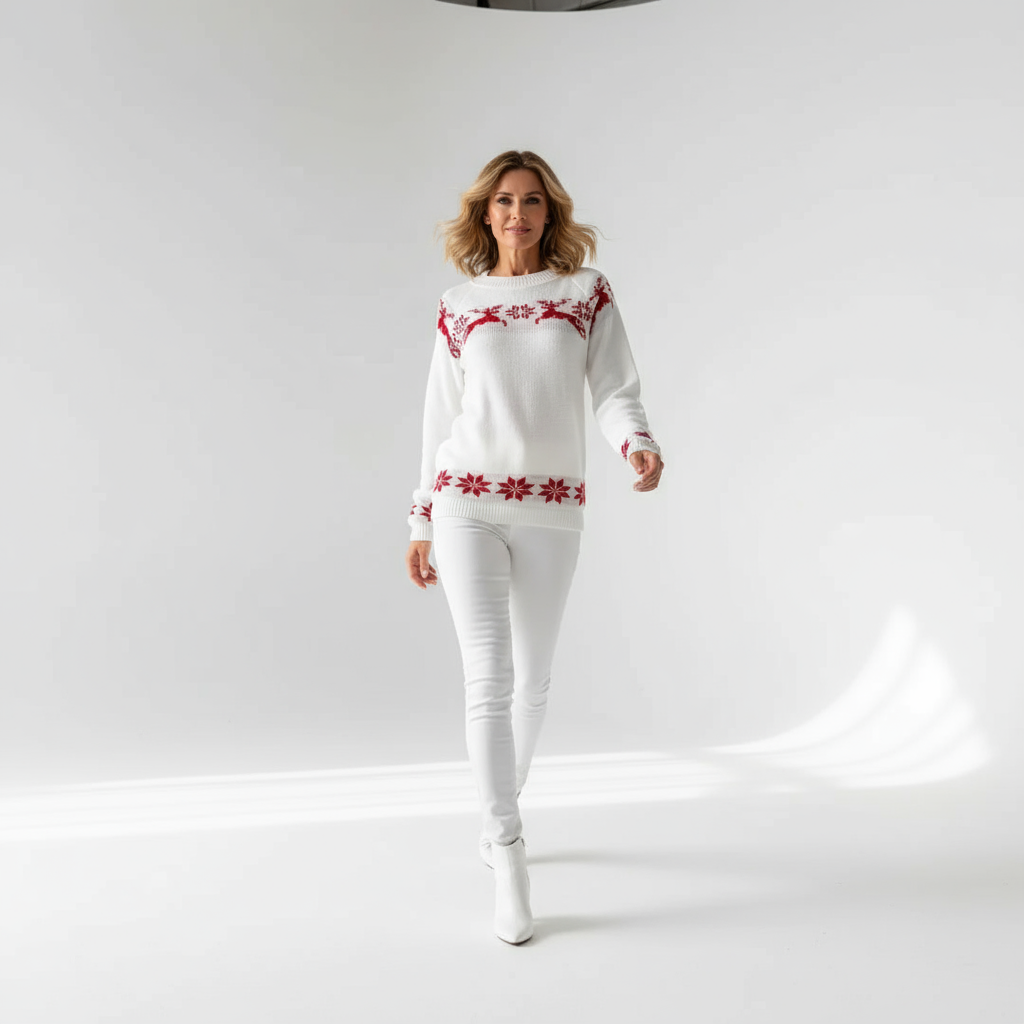 Kira Dames Kersttrui | 100% Acryl, Comfortabele Regular Fit en Feestelijke Look 5