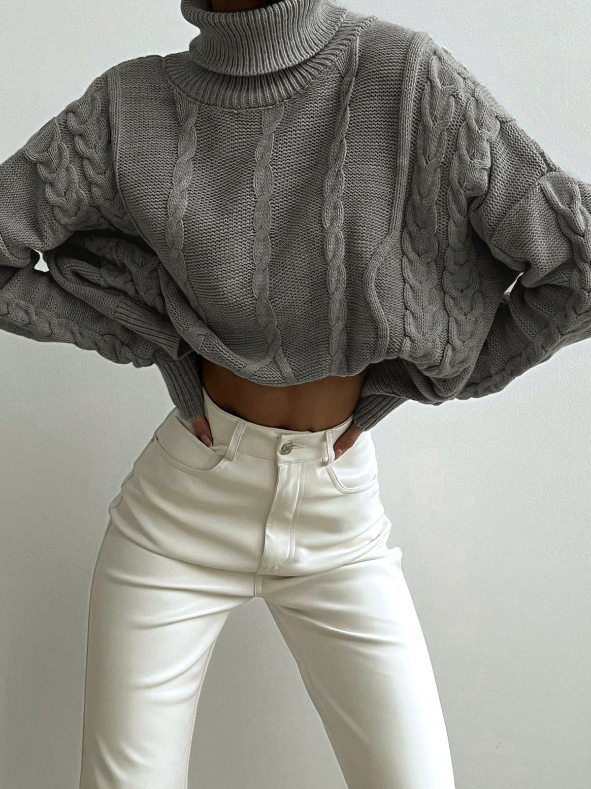 Kora | Gebreide Cropped Trui Zacht en Casual
