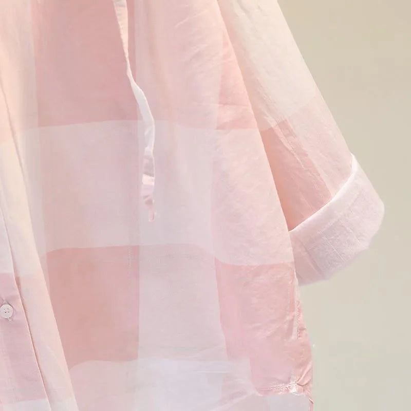 Zomer Hoodie Geruit voor Vrouwelijk Zomeroutfit