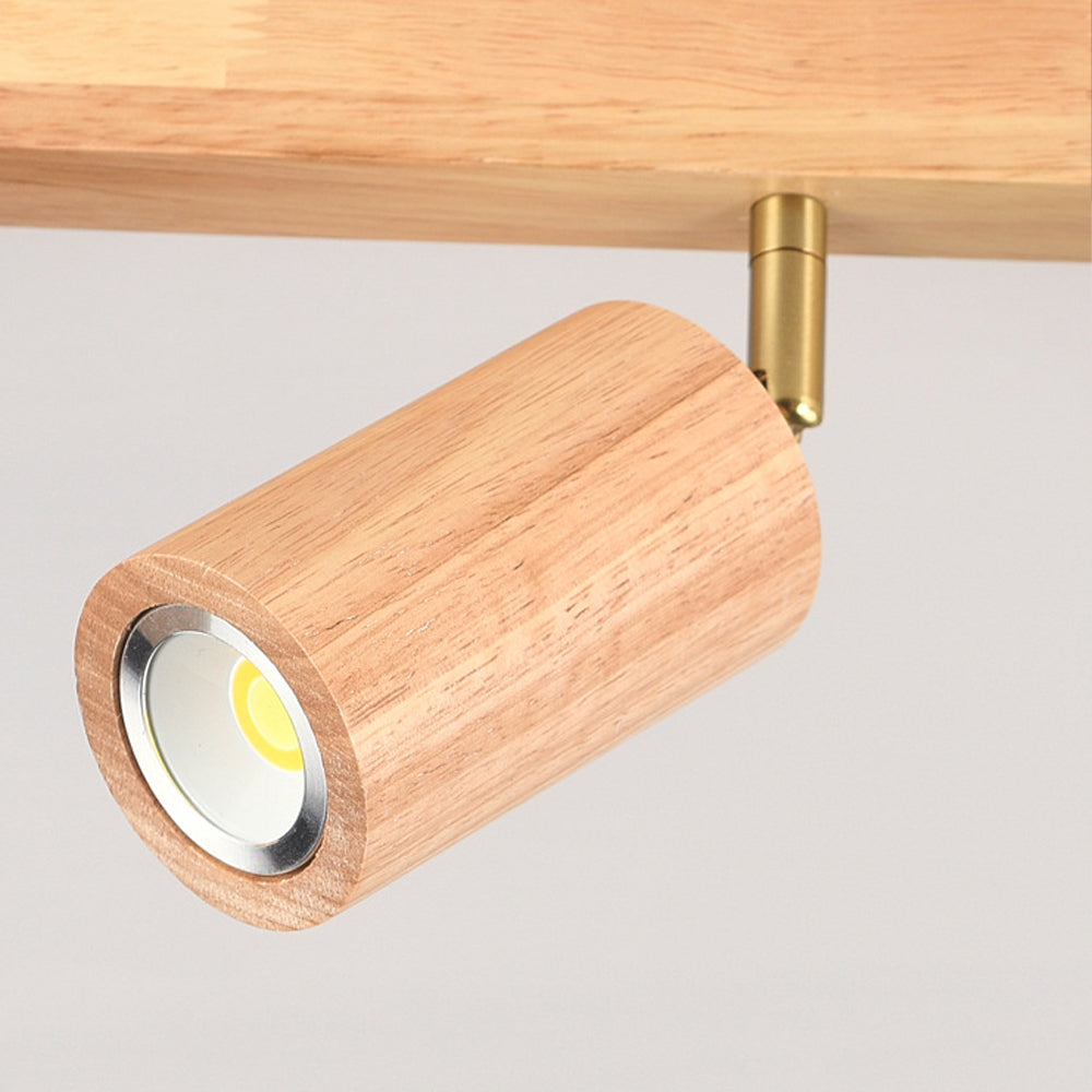 Houten Railverlichting LED Plafondlamp Wandlamp Natuurlijk Modern Woonkamer Eetkamer