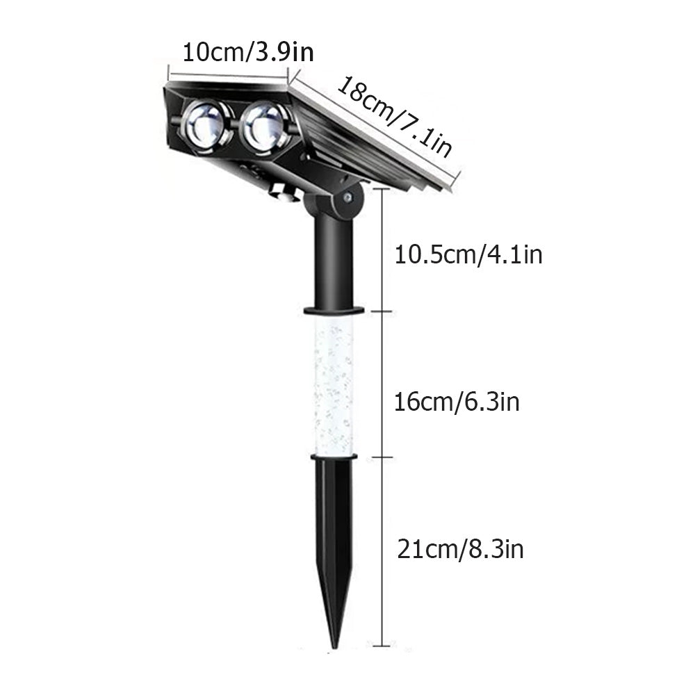 Solar Tuinlamp LED Zoombaar IP65 Waterdicht Tuin Oprit Villa Buiten