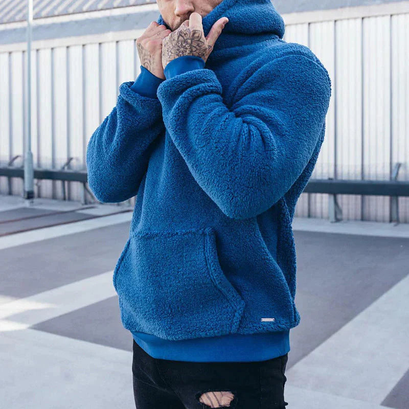 Zachte Pluche Hoodie Lange Mouwen Louis Stijl