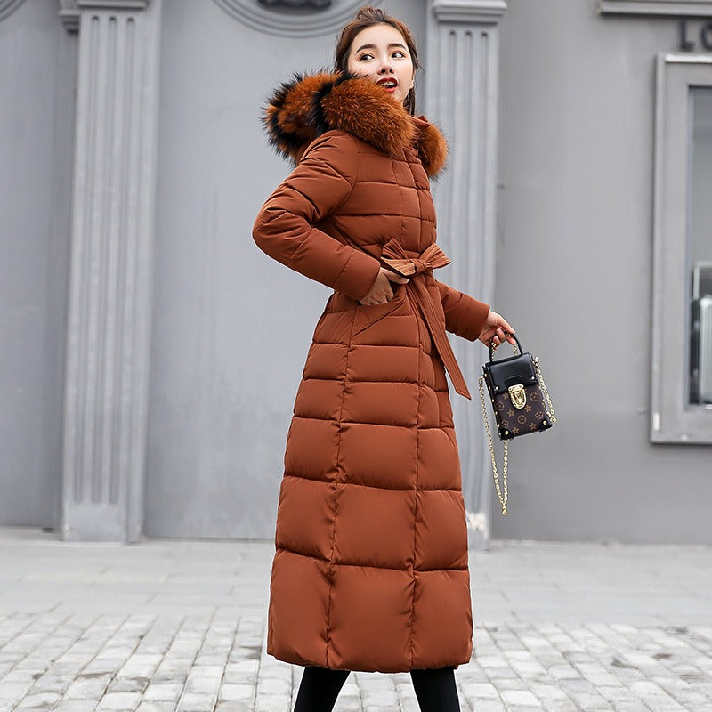 Lana Dames Lange Winterjas | Luxe Gewatteerd met Bontkraag, Comfortabel 9