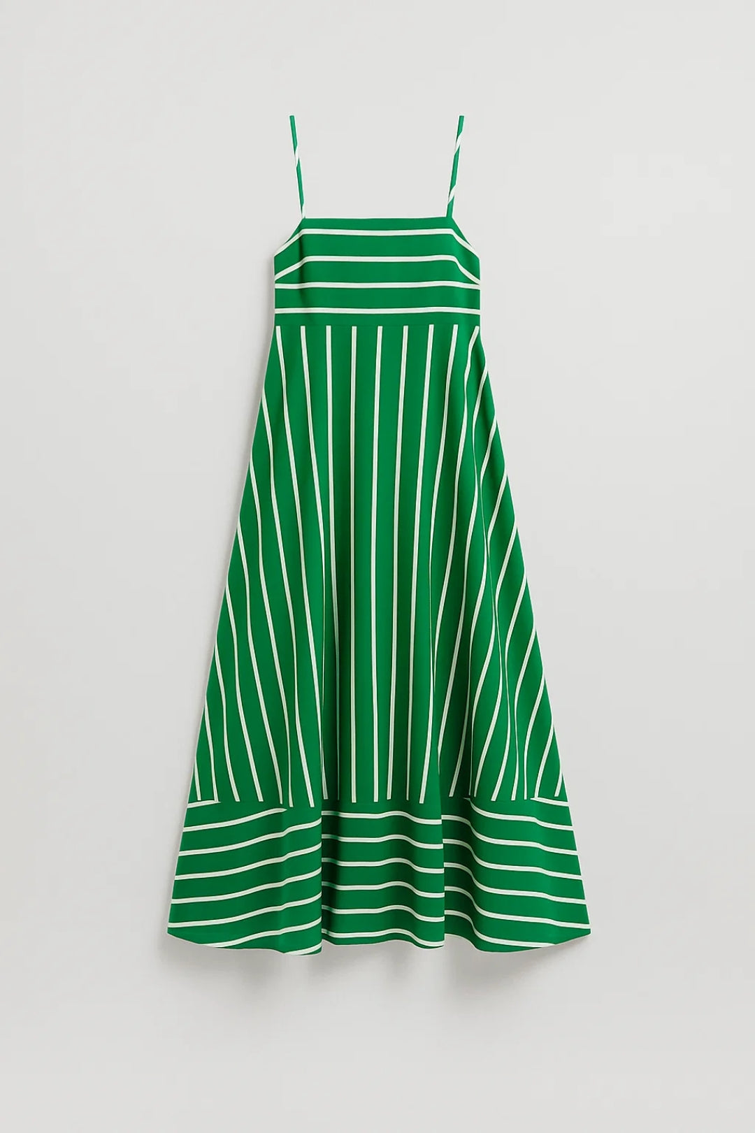 Zomerjurk Dames Smalle Bandjes Streepprint Maxi