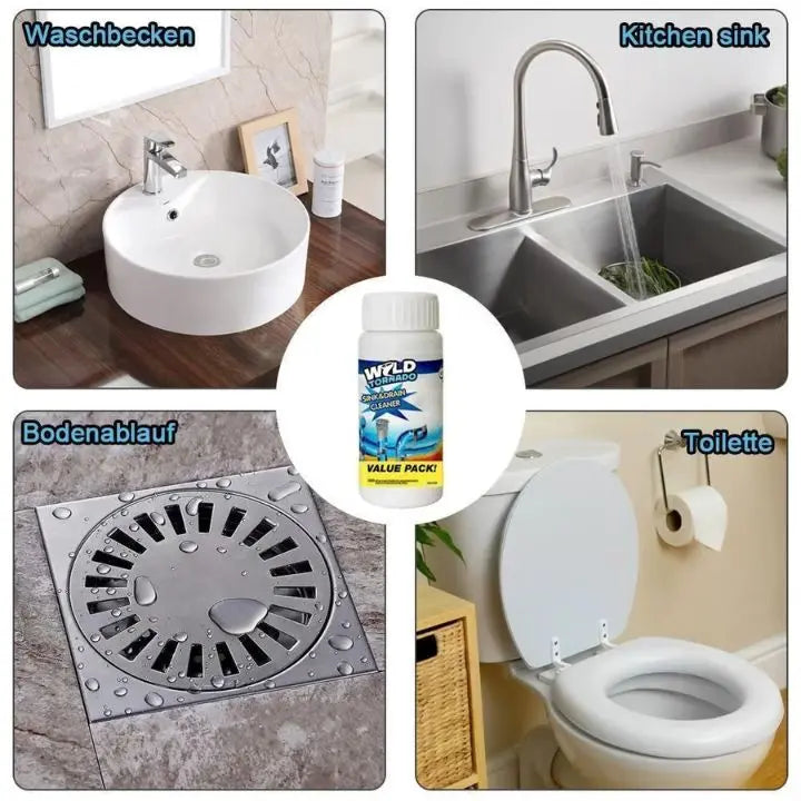 Afvoerblokkade Reiniger Gel 110g Wit Enzymatisch – Lost Haar en Vet Op Natuurlijk Basis – Voor Gootsteen, Douche en WC Afvoer