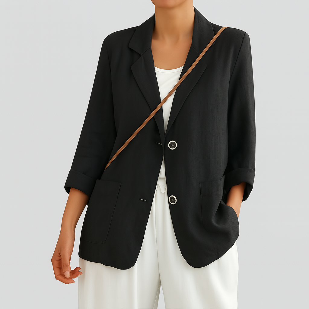 Lena | Lichte Dames Blazer in Linnen met Relaxed Fit 5