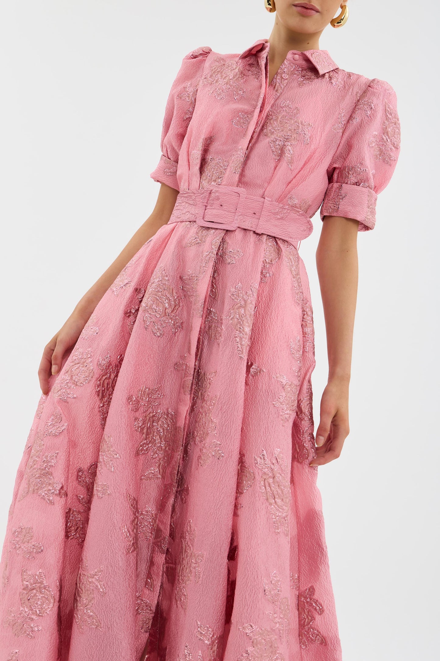 Linna | Elegante Korte Mouw Jurk met Pofmouwen 4
