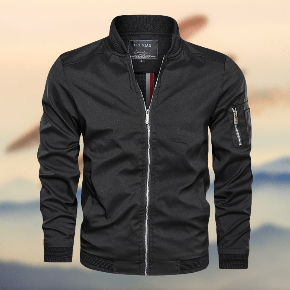 Heren Bomberjack Sportief Trendy Leren