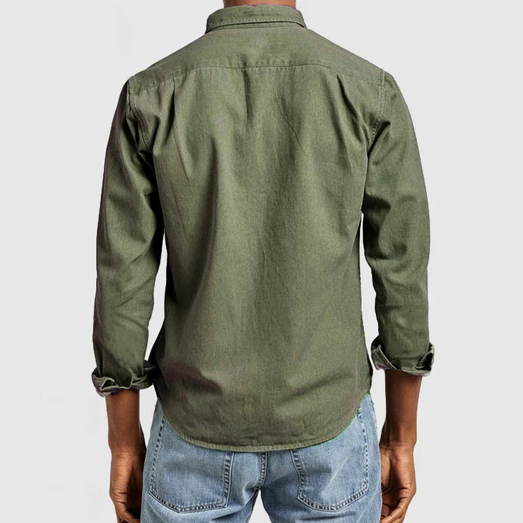 Heren Overhemd Button-Down Kraag Klassiek Design
