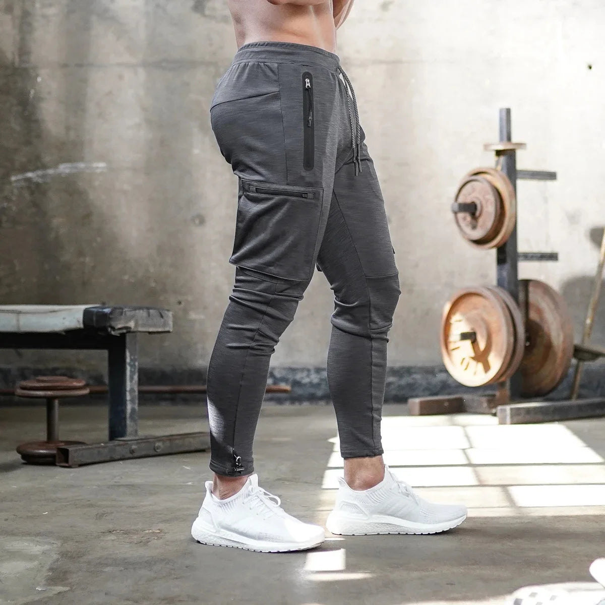 Herensportbroek Joggingbroek met Zakken Sportief Comfortabel