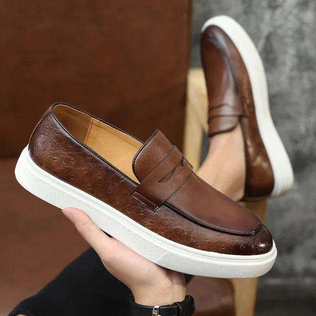 Heren Loafers Zwart Luxe Leer Schoenen