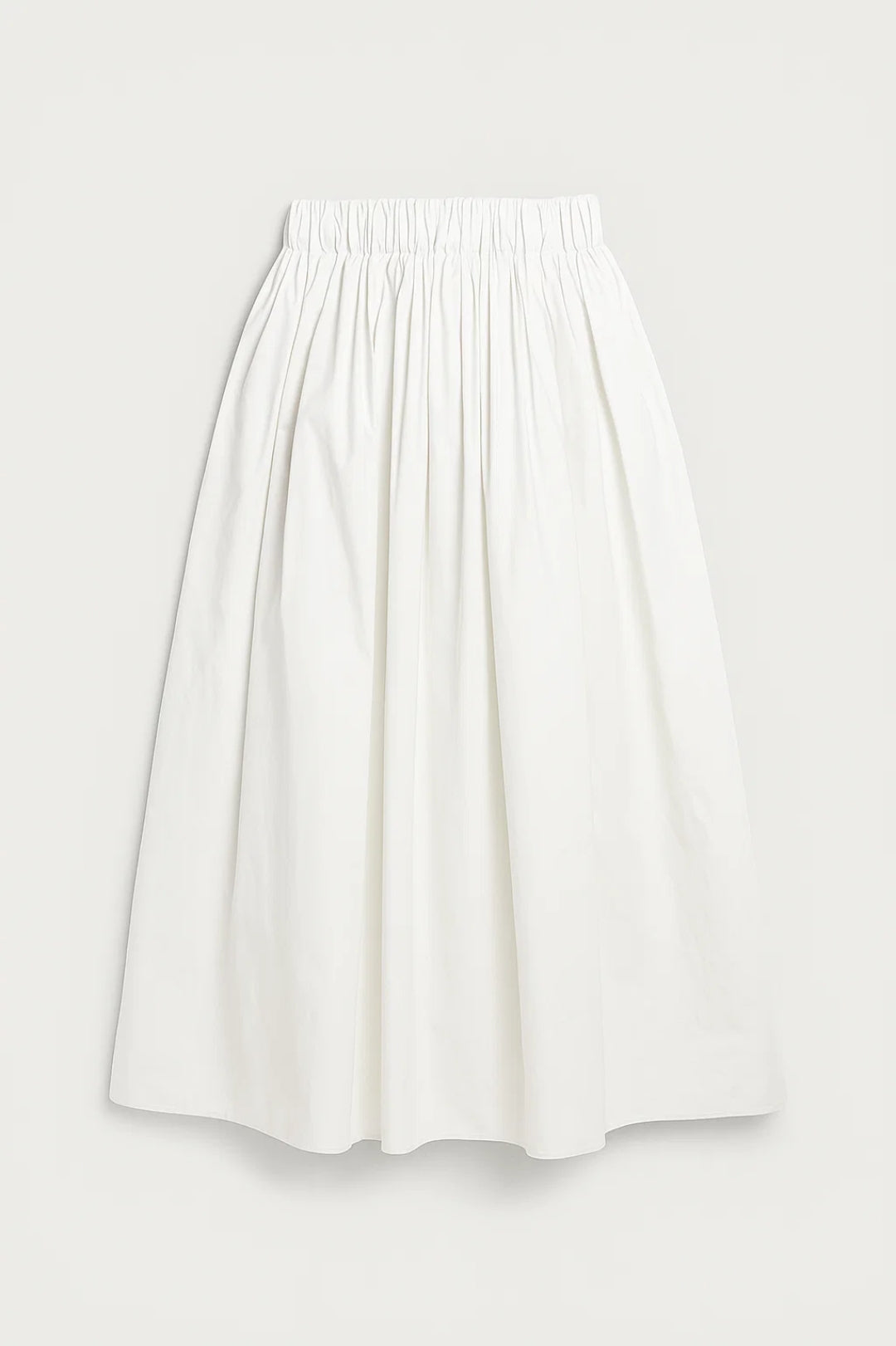 Midi Rok Dames Wijdvallend Elastisch met Plooien Casual