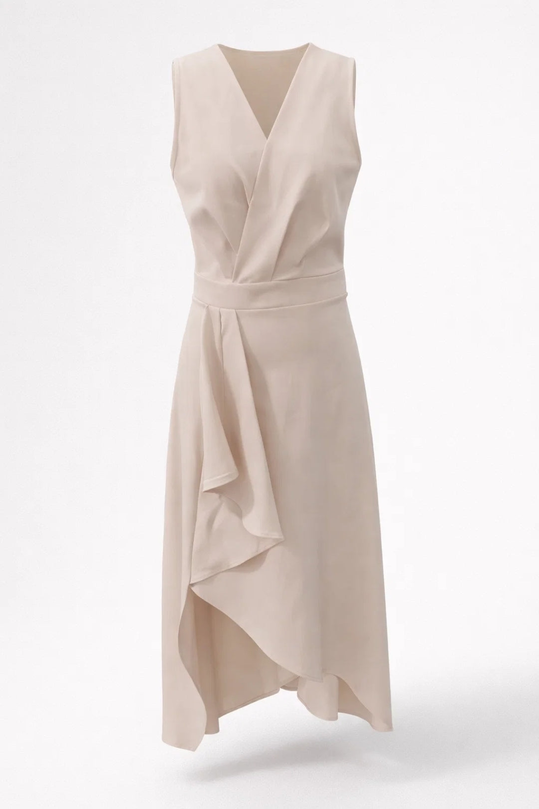 Midi Jurk Dames Zomer Comfortabel Met Overslag