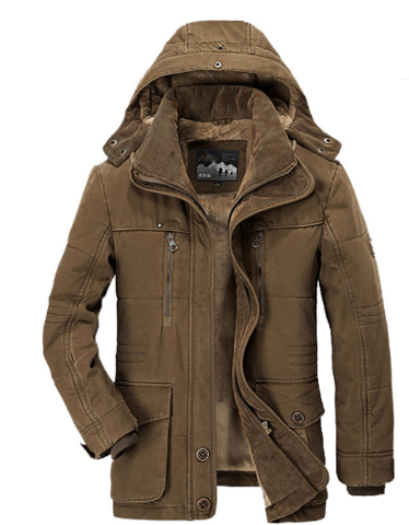 Heren Winterjas Warm met Fleece Voering