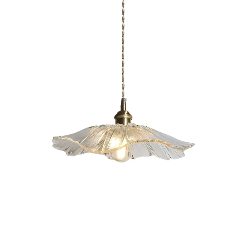 Hanglamp Bloemenontwerp met Glazen Kap voor Eetkamer en Slaapkamer
