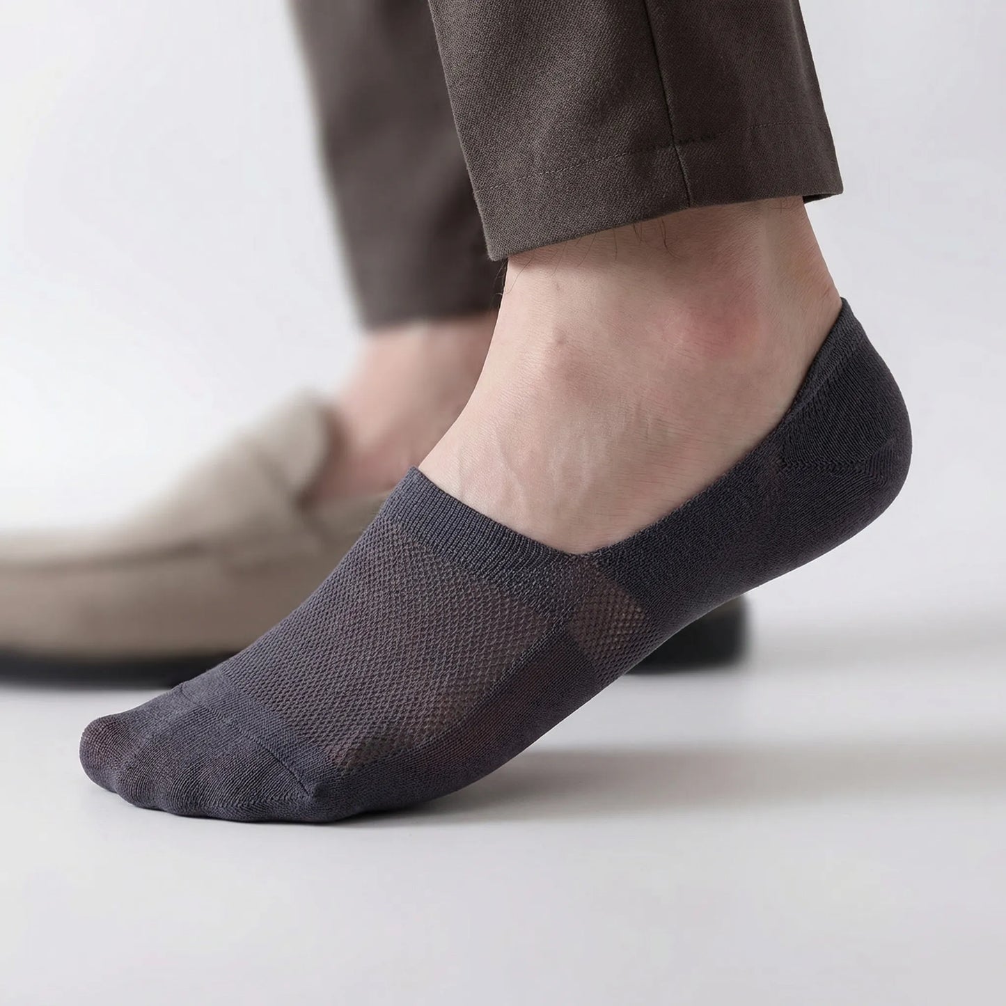 Onzichtbare Enkelsokken Met Antislipzool – No-Show Herensokken Voor Sneakers & Lage Schoenen – EU 38-46 – 6 Kleuren