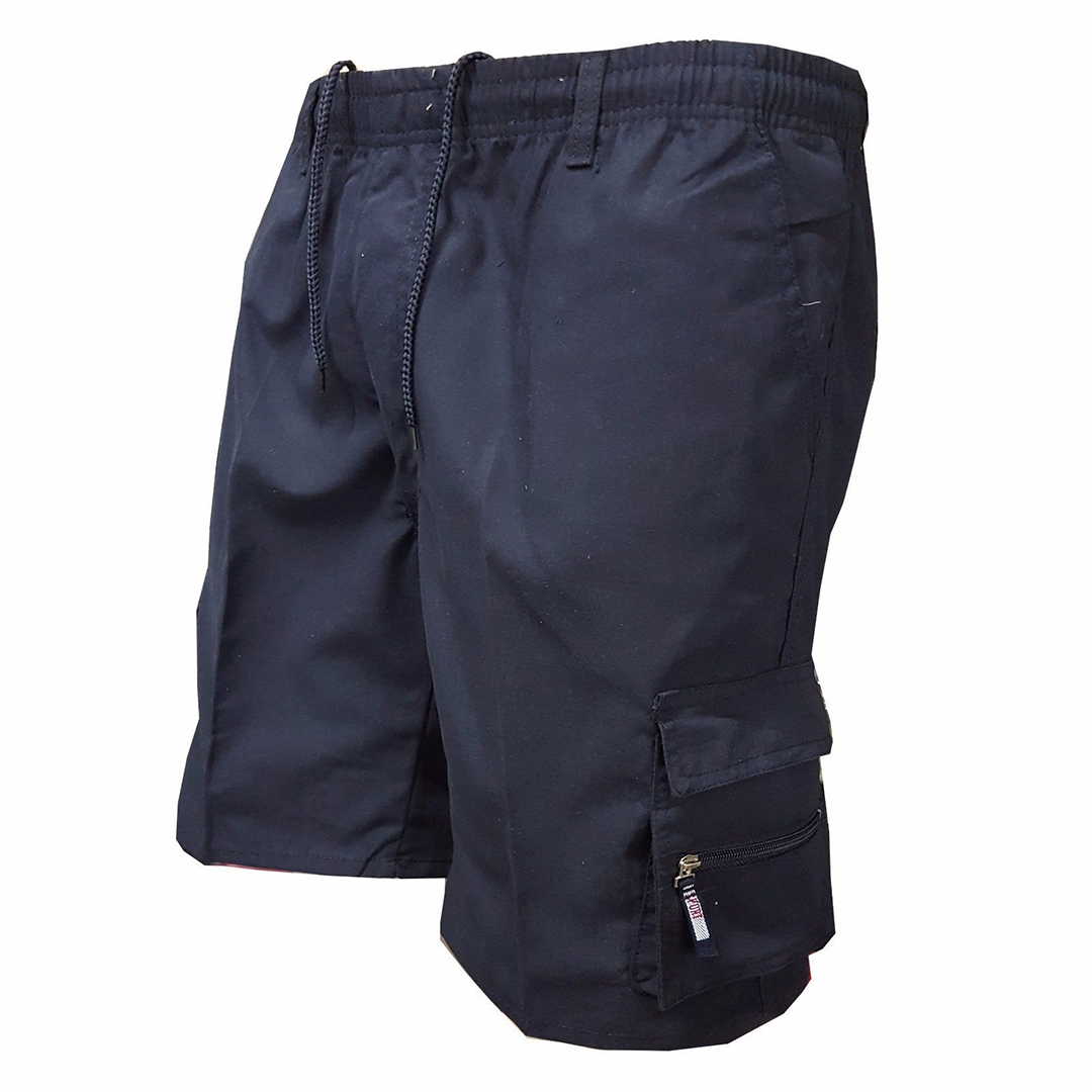 Heren Cargo Broek Zwart Katoen Shorts