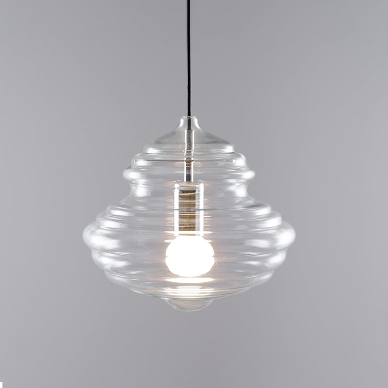 Hanglamp Geïnspireerd op Metropolitan Opera met Vloeiende Silhouet – Handgemaakt Glas in Transparant, Opaal of Amber – Verstelbare Draad 150 cm