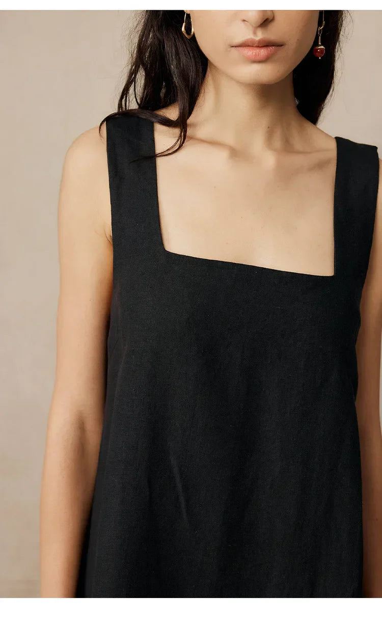 Linnen Jurk voor Vrouwen - Zomerjurk Vintage Stijl