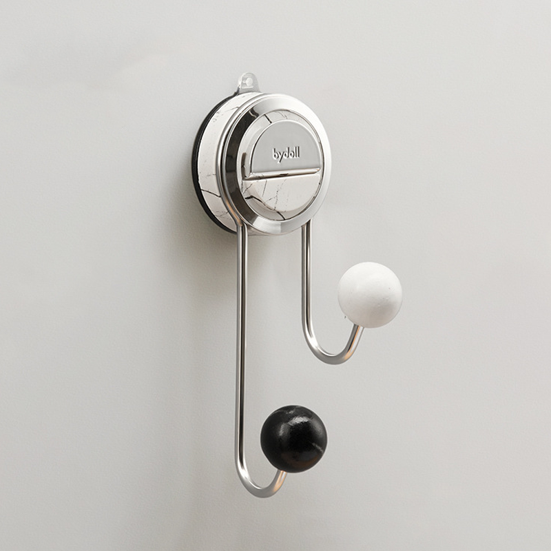 Wandmontage Toiletrolhouder Zuignap Design RVS Houtlook Boorvrije Bevestiging