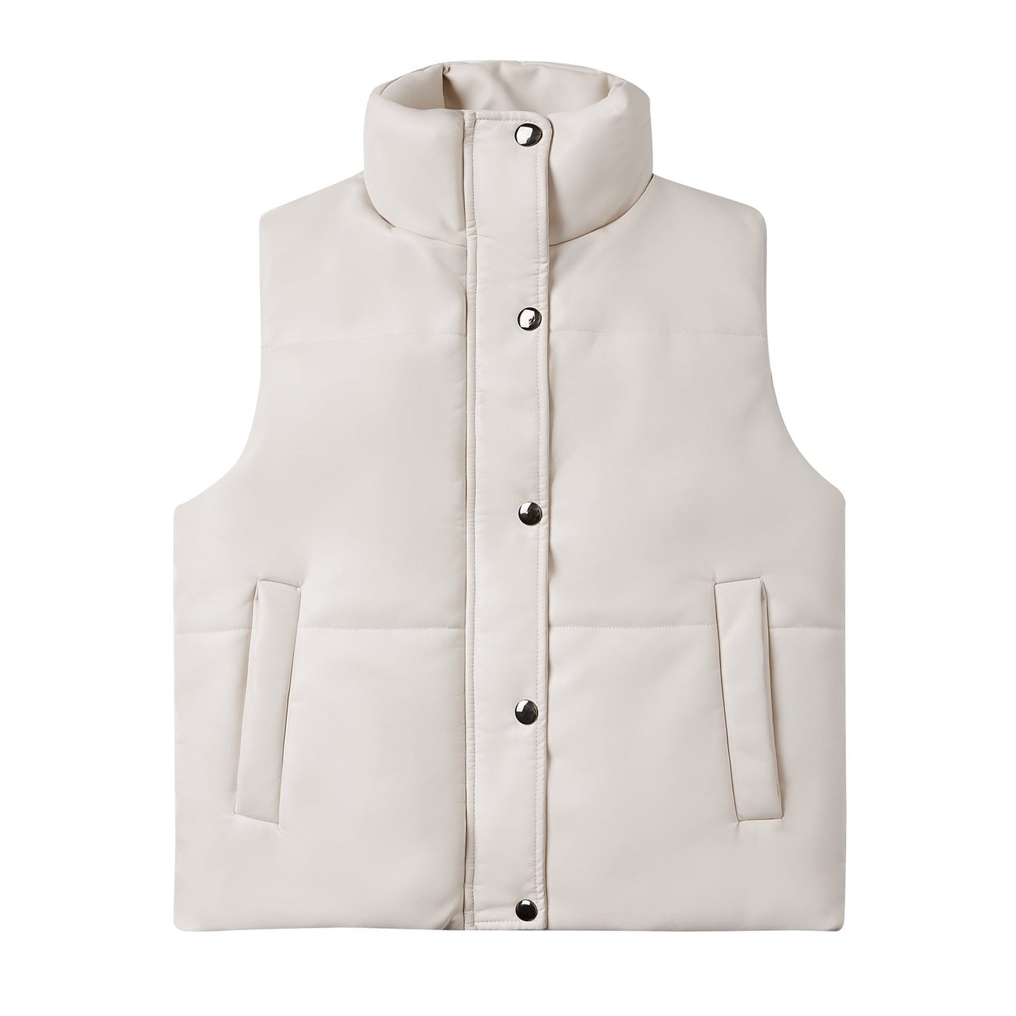 Dames Bodywarmer Warm Gewatteerd Met Hoge Kraag