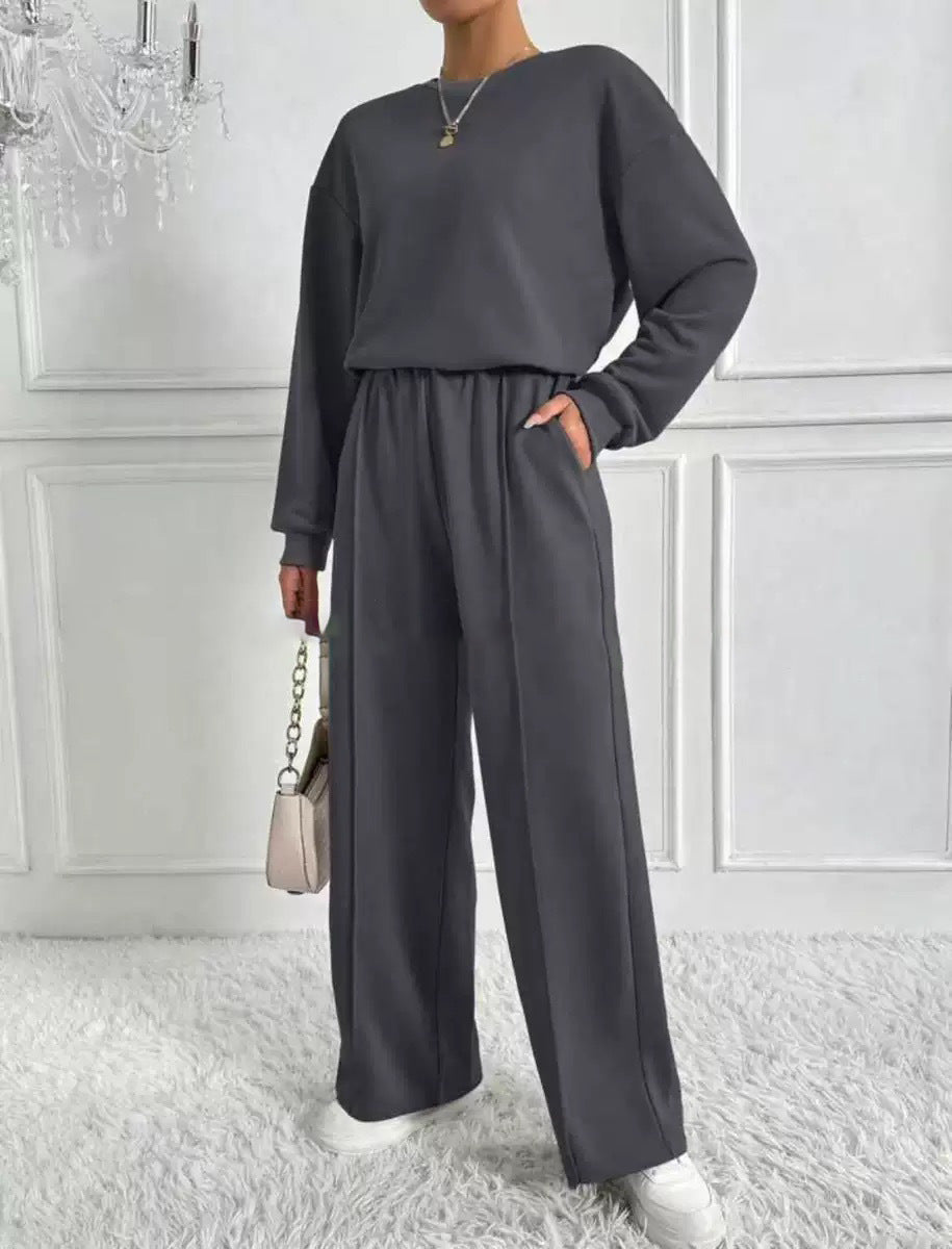 Zachte Dames Loungewear Set Comfortabele Pasvorm
