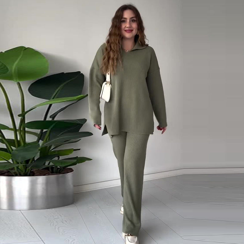 Dames Gebreide Set Comfortabele Pasvorm