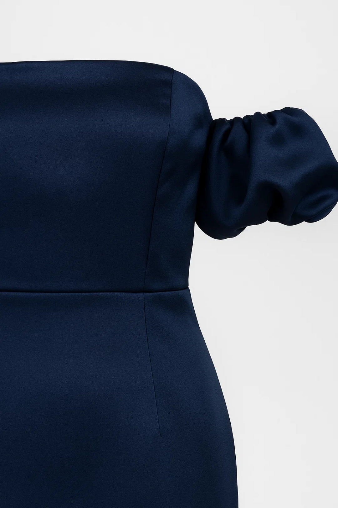 Midi Jurk Dames Off Shoulder met Pofmouwen Elegant