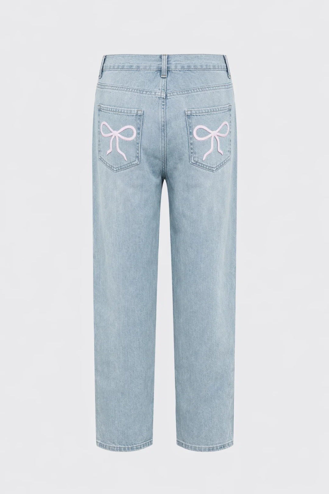 Hoge Taille Jeans met Kersenprint Wide Leg Broek