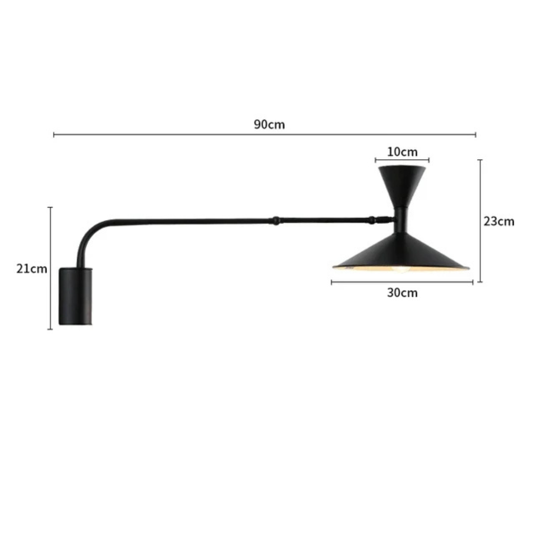 LED Wandlamp Verstelbaar Metaal E14 Modern Zwart Wit Woonkamer