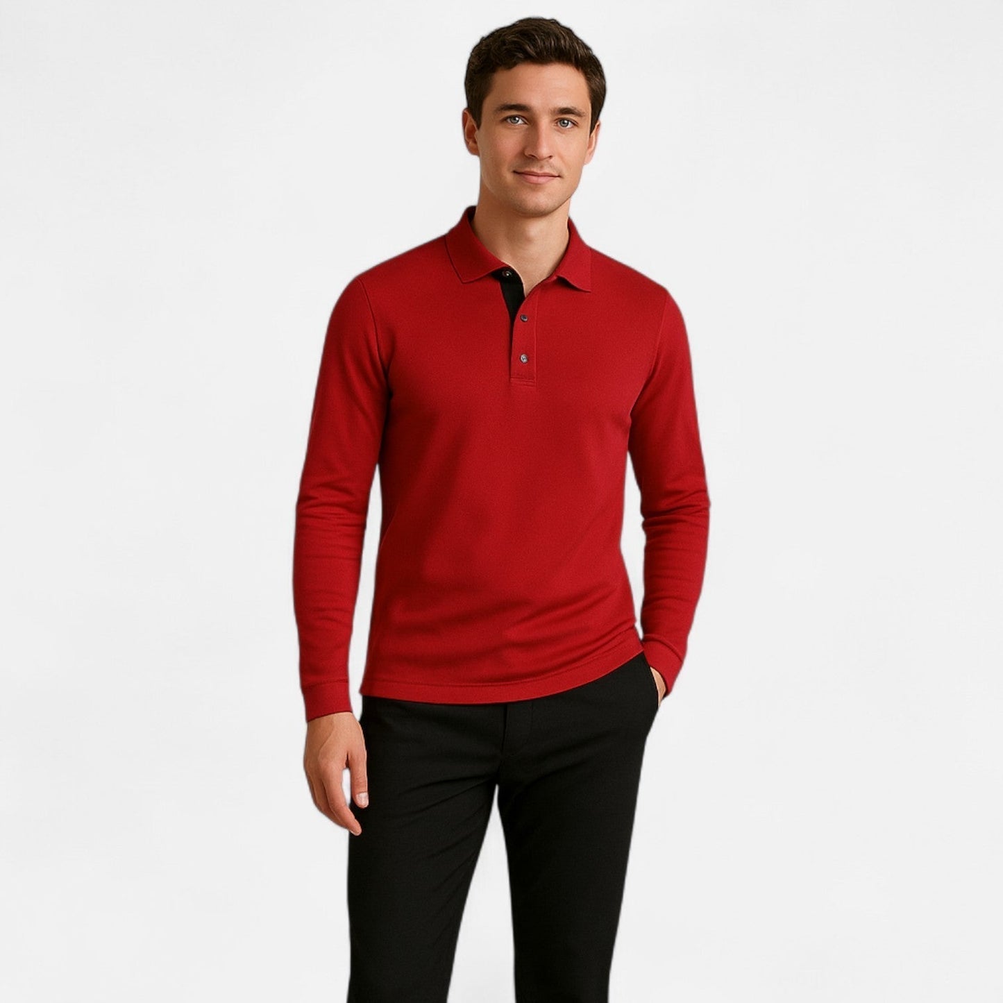 Luca | Elegante Heren Poloshirt Lange Mouw