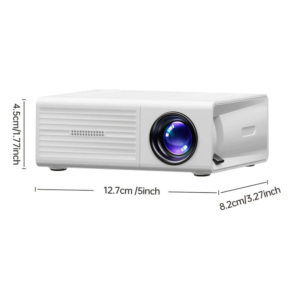 Compacte HD-Projector 3000 Lumen LED Thuisbioscoop Mobiel Outdoor Beamer Draagbaar HDMI USB Home Cinema