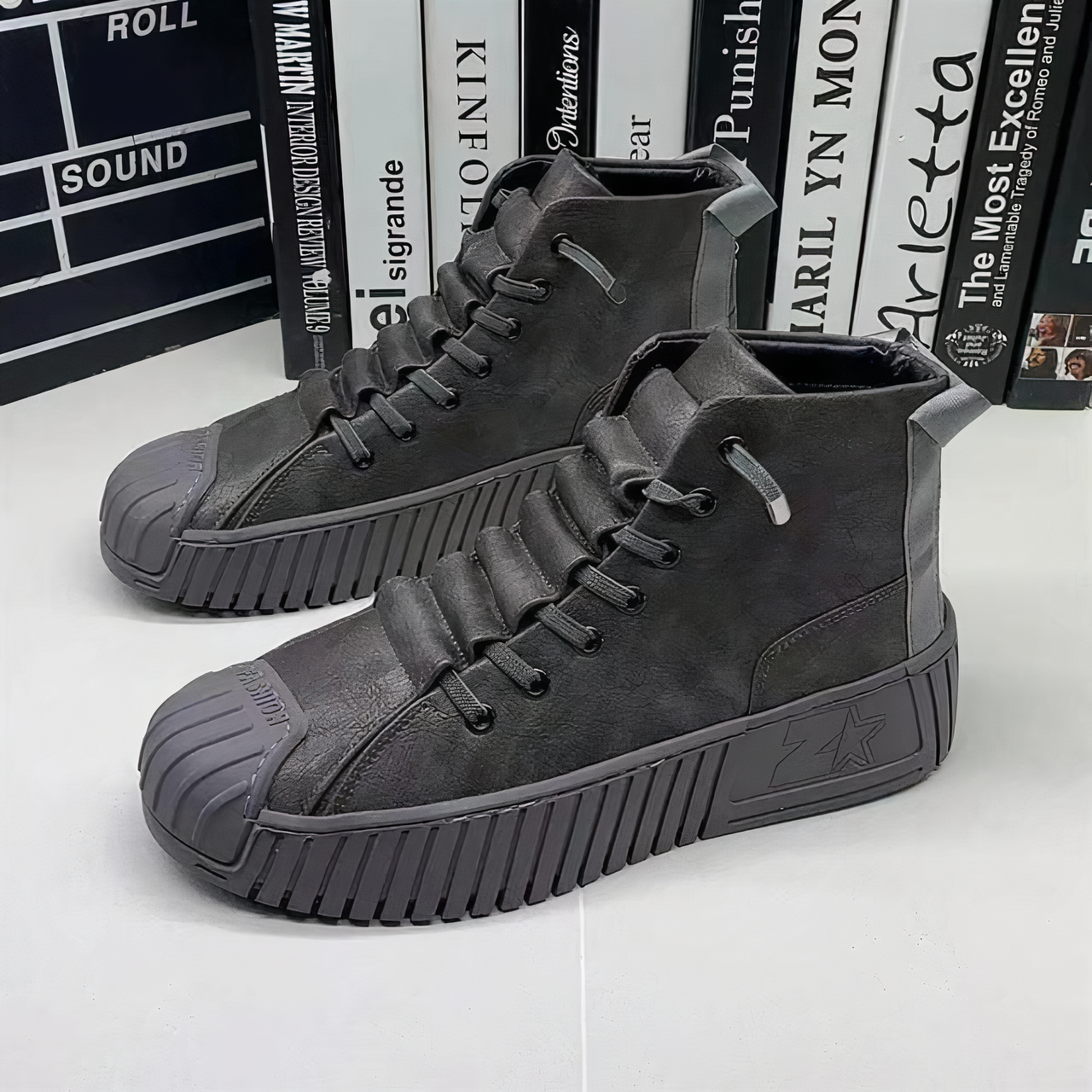 Hoge Mannen Schoenen Britse Stijl Laarzen Rion