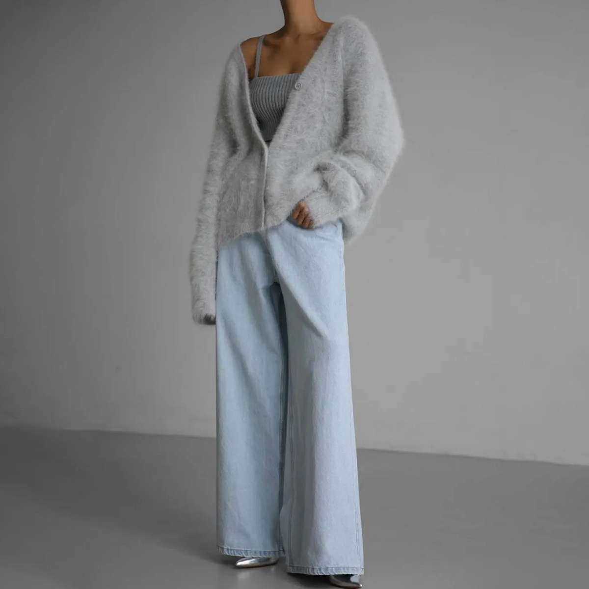 Zachte Damesvest Kasjmier Look Warm en Stijlvol