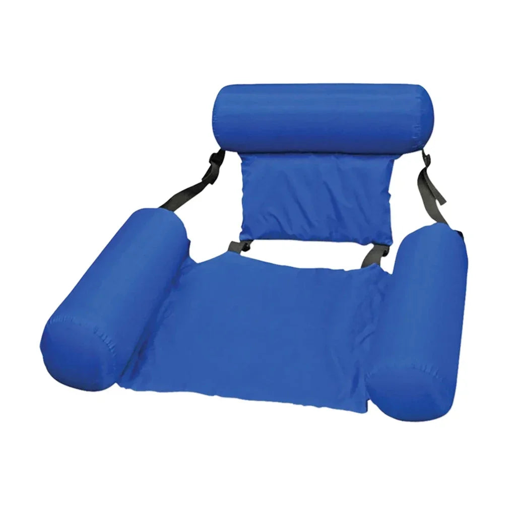 Opblaasbare Waterstoel met Rugleuning – Drijvende Zwembadstoel Mesh Design 100x120 cm Zwembadfauteuil