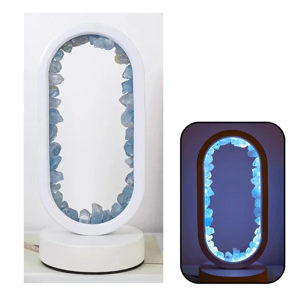 Tafellamp Amethist Handgemaakt Natuurkristal LED E14 Paars Roze Sfeer Slaapkamer Meditatie Yoga Rustgevend Decoratie Innerlijke Rust
