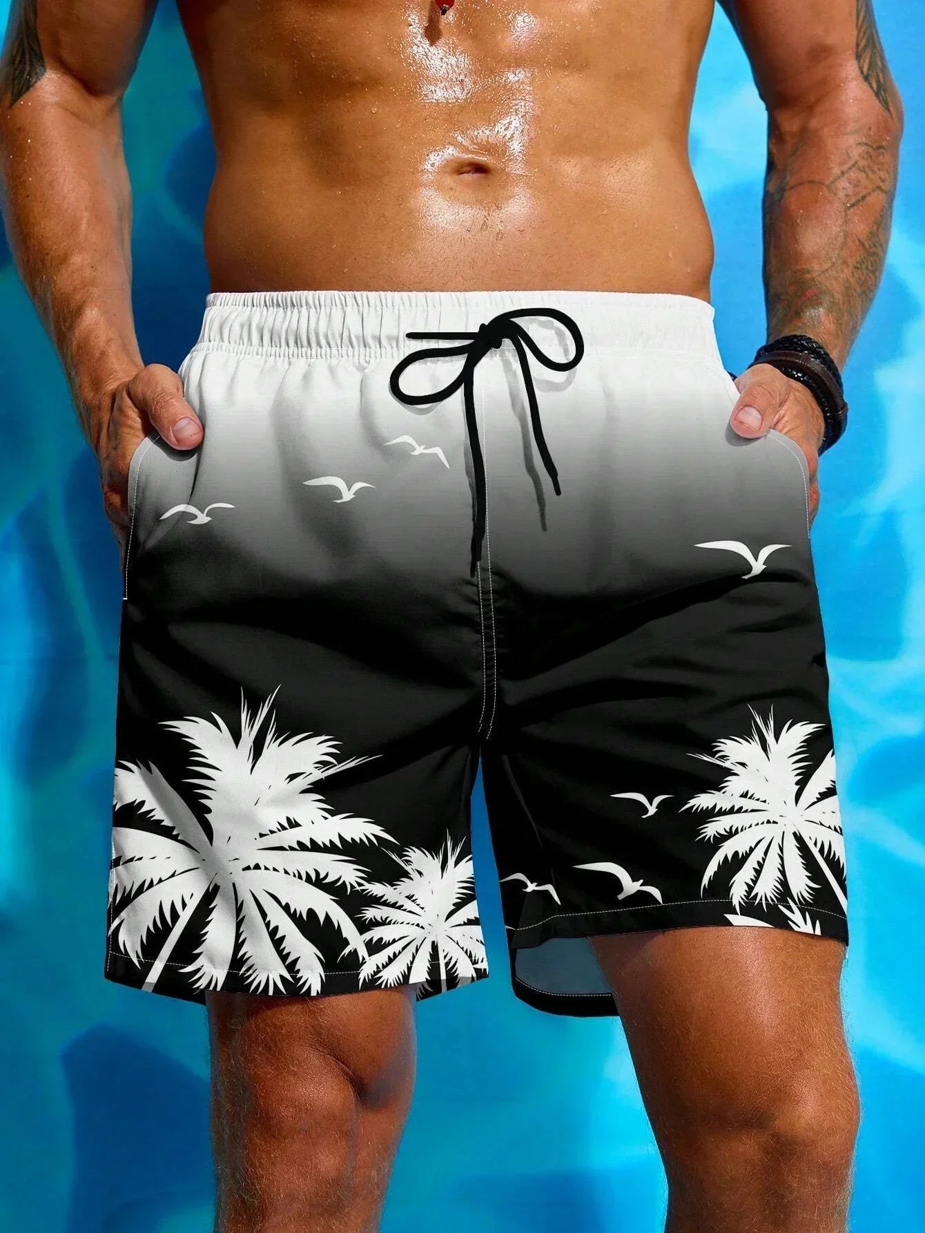 Herensechte Zomershorts voor Mannen met Tropisch Motief