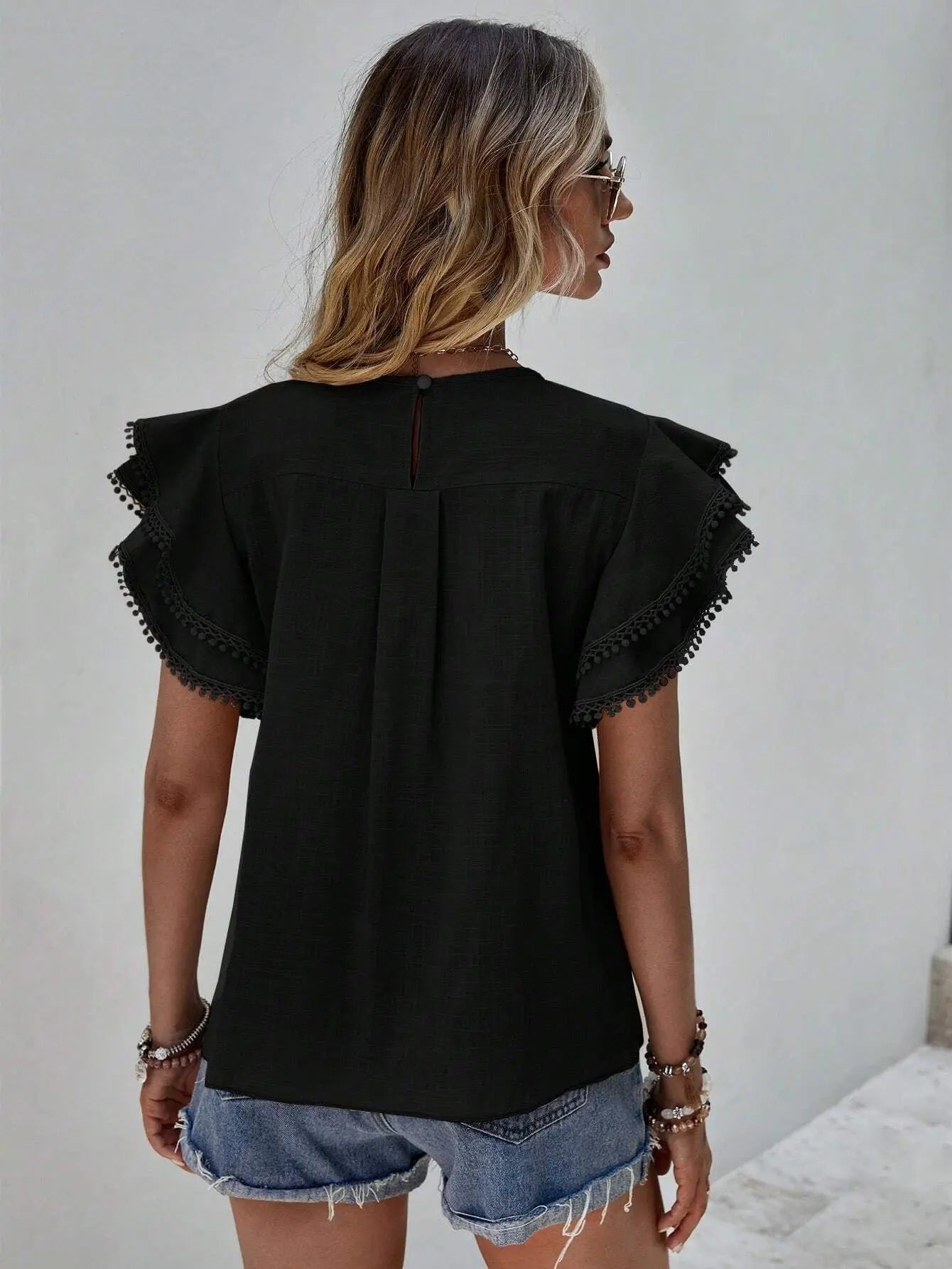 Dames Blouse Korte Mouw Elegant Zomer Jurkje