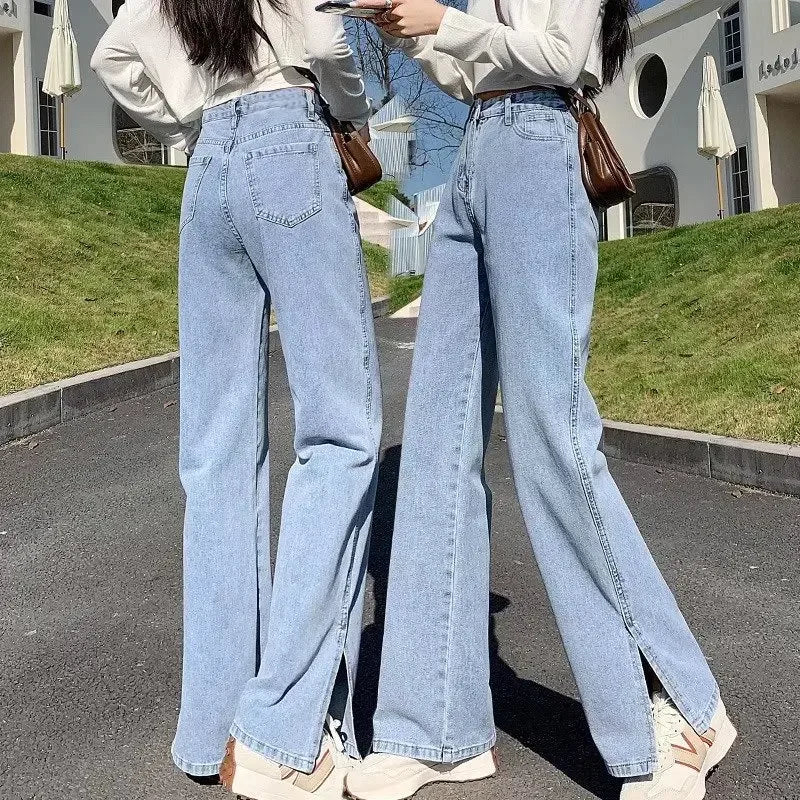 Hoge Taille Wijde Jeans voor Vrouw Zomer Stijl