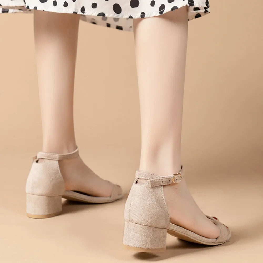 Luxe Beige Hakken met Hoge Hak