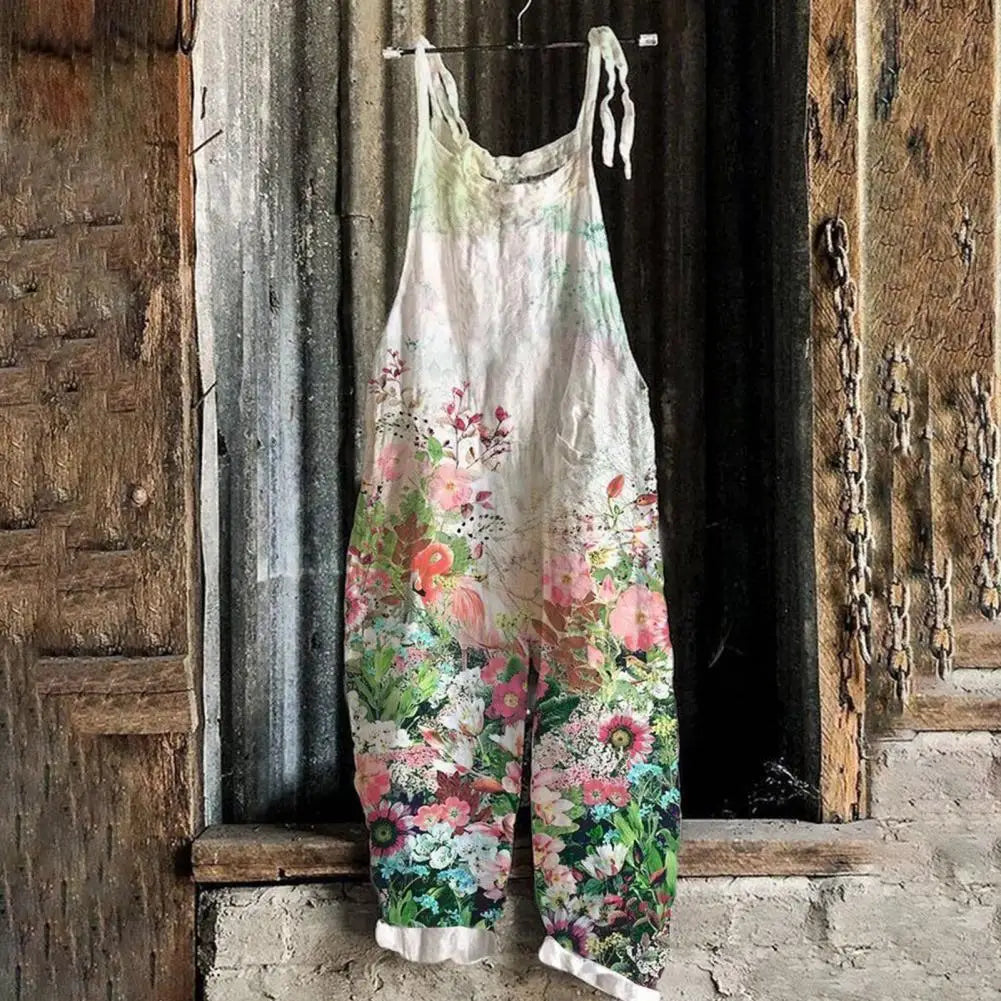 Vrouwelijke Jumpsuit Zomerjurk Bloemenprint Jurk - StudioMarella