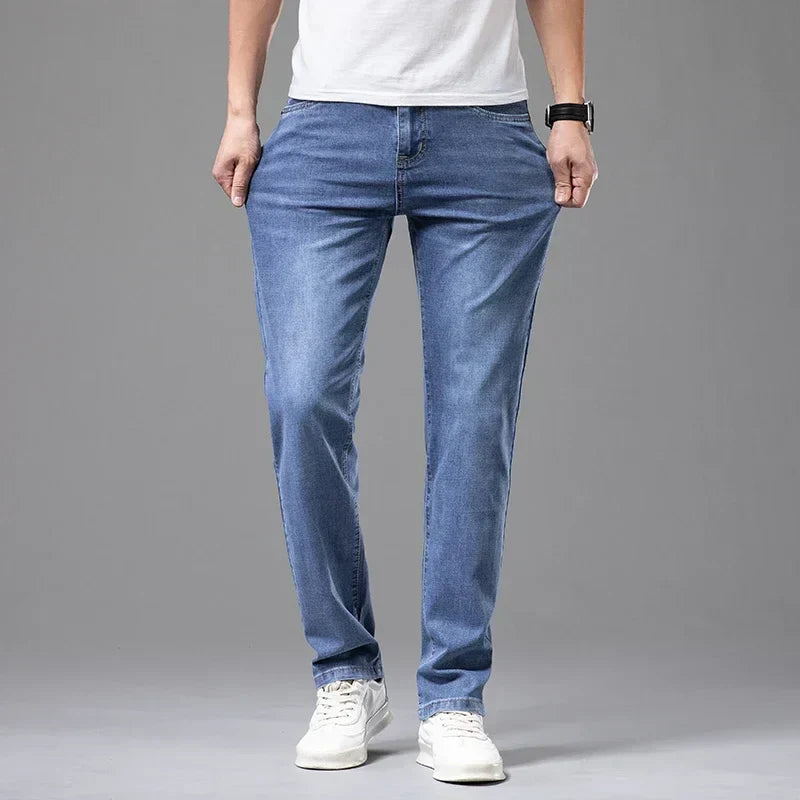 Heren Jeans Stretch Comfortabele Zittende Broek