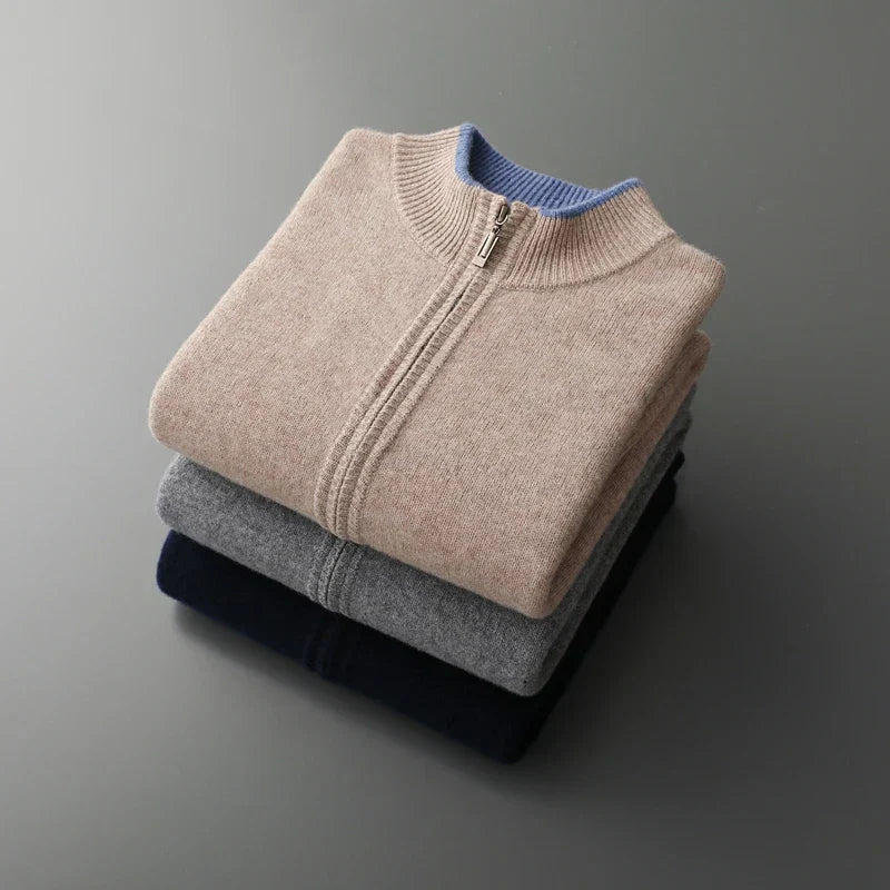 Elegante Herenjas Aurelio Stijlvol Zwarte Jas