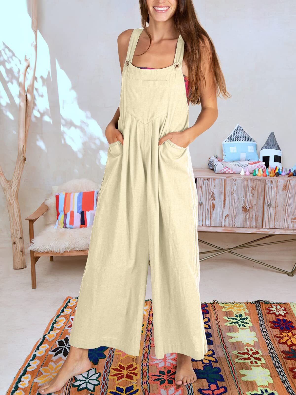 Jumpsuit Zomerkleding Dames Mouwloos Comfortabel