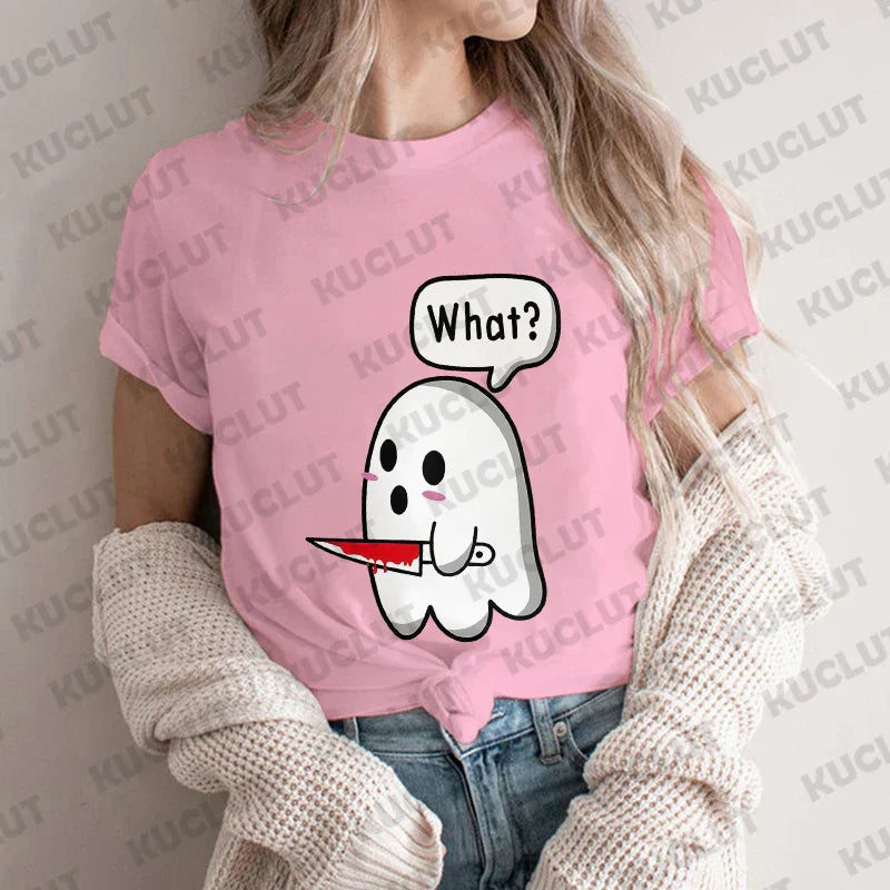 Grappige Spook T-Shirt Spookprint voor Mannen en Vrouwen