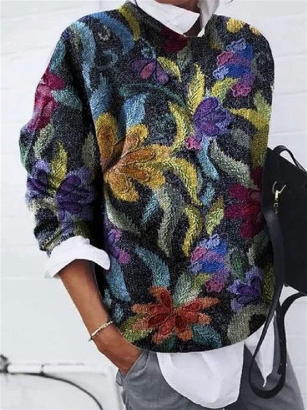 Dames Trui Met Leuke Print Elegant Model - StudioMarella