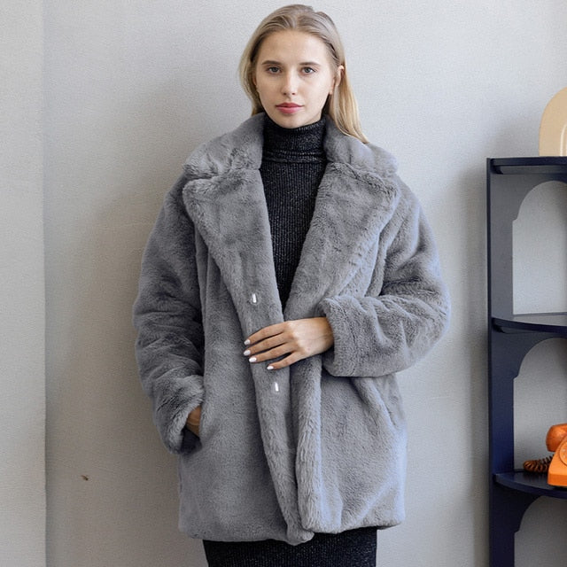 Dames Imitatiebontjas Warm en Stijlvol voor Herfst en Winter