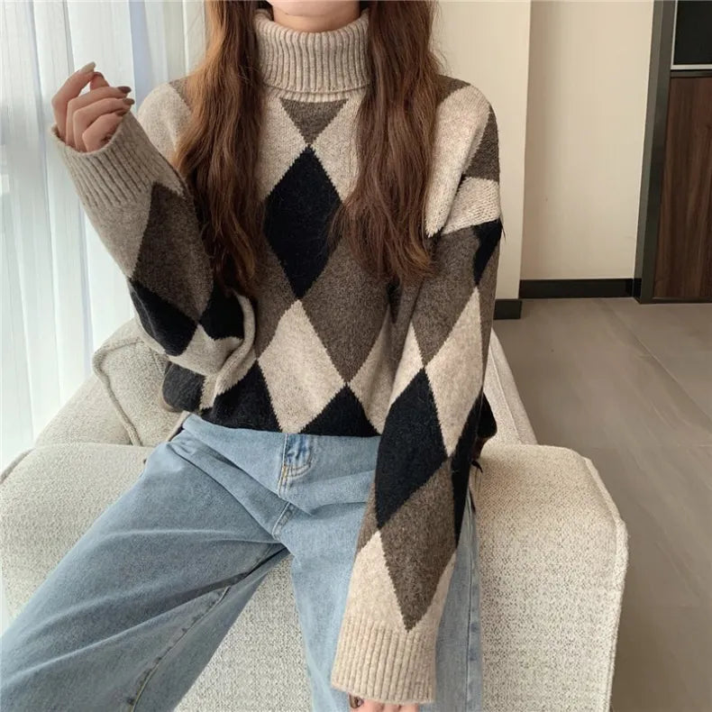 Vrouwentrui Zachte Kasjmier Look Trui Warm en Stijlvol