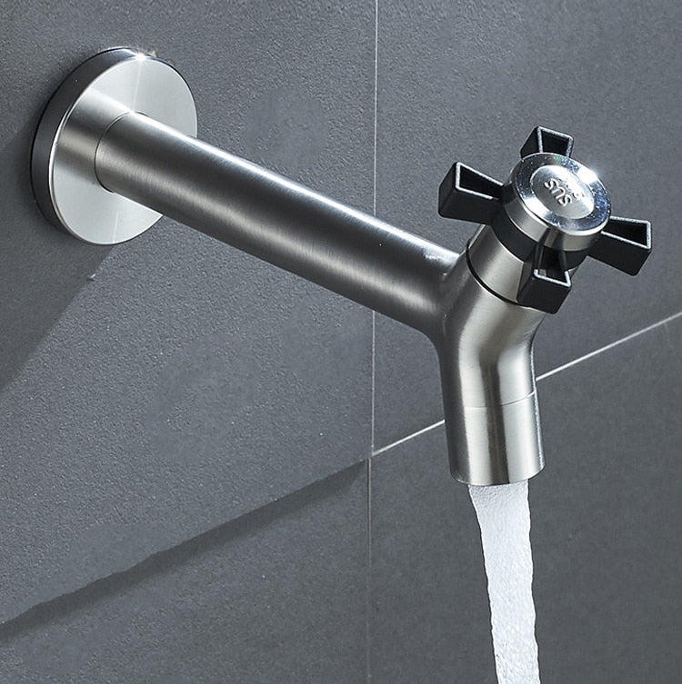 Moderne Wateraansluitkraan met Wandmontage – Outdoor Tuinkraan met Messing Kernklep