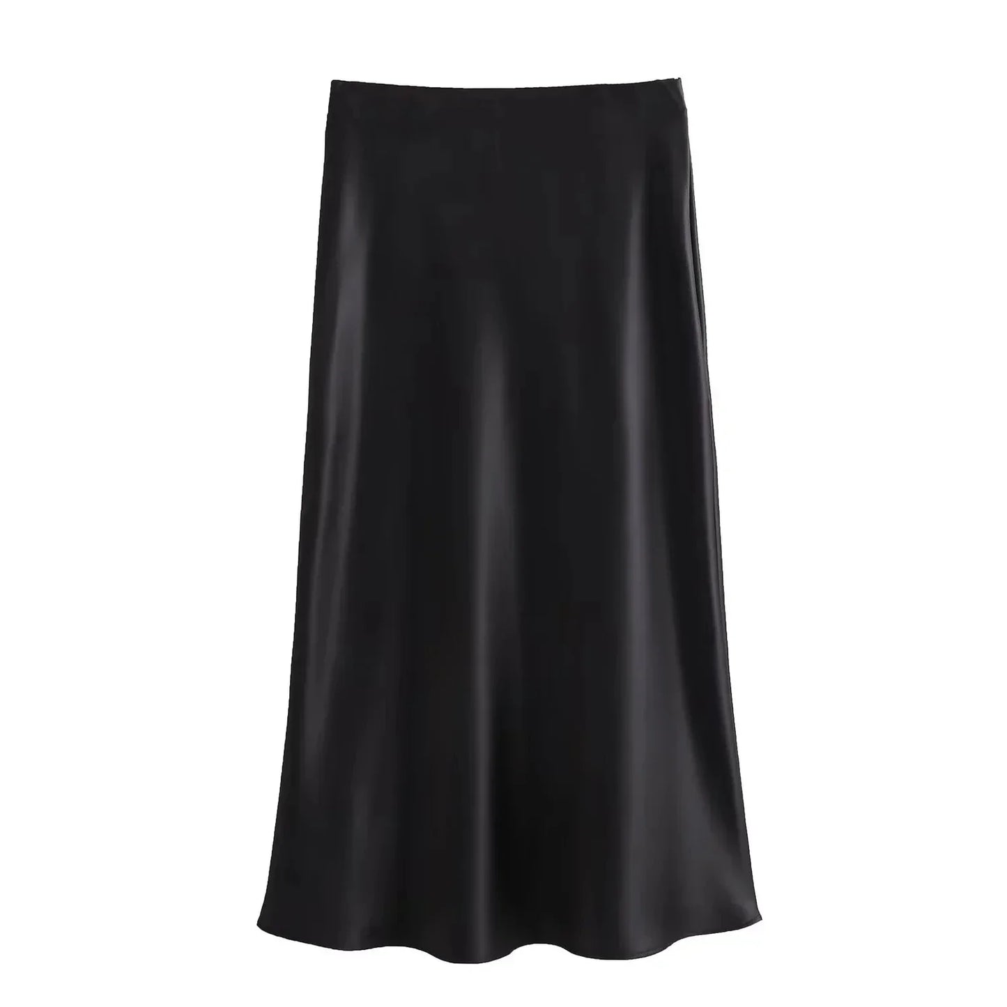 Maxi Rok van Satijn met Glans Comfy en Luchtig